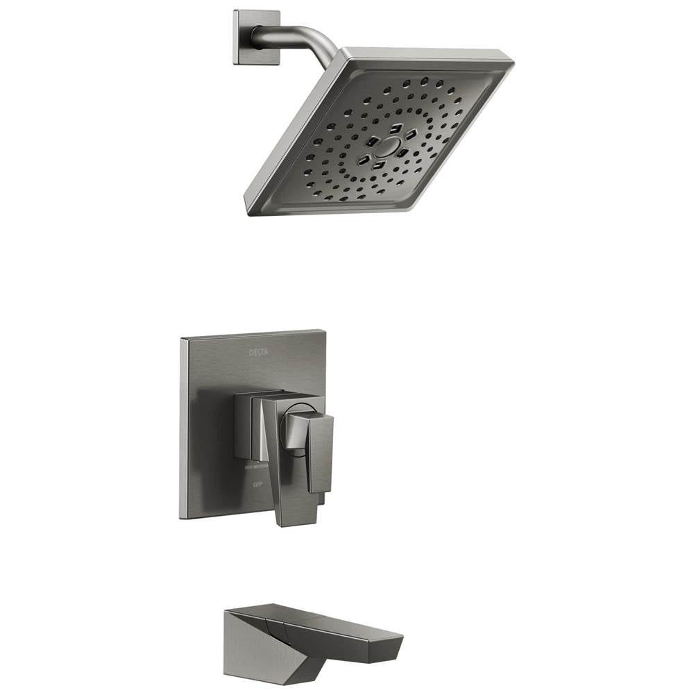 Delta Faucet - TrillianE 17 Series H2Okinetic Tub Shower Trim - Lumicoat® Black Stainless
