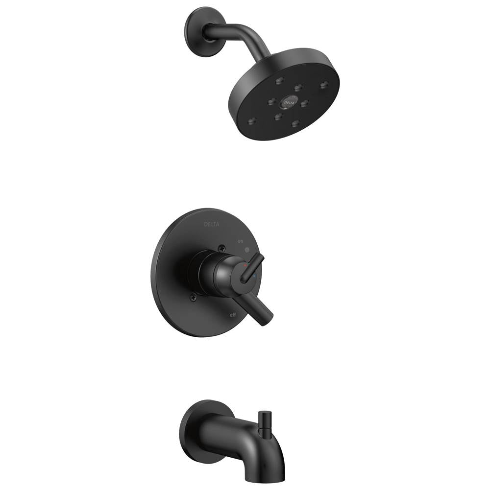 Delta Faucet - Trinsic Monitor 17 Series H2OKineticTub & Shower Trim - Matte Black