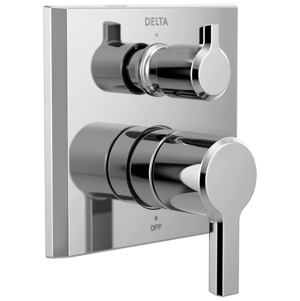 Delta Faucet - PivotalE 2-Handle Monitor 14 Series Valve Trim with 3-Setting Diverter - Lumicoat® Chrome