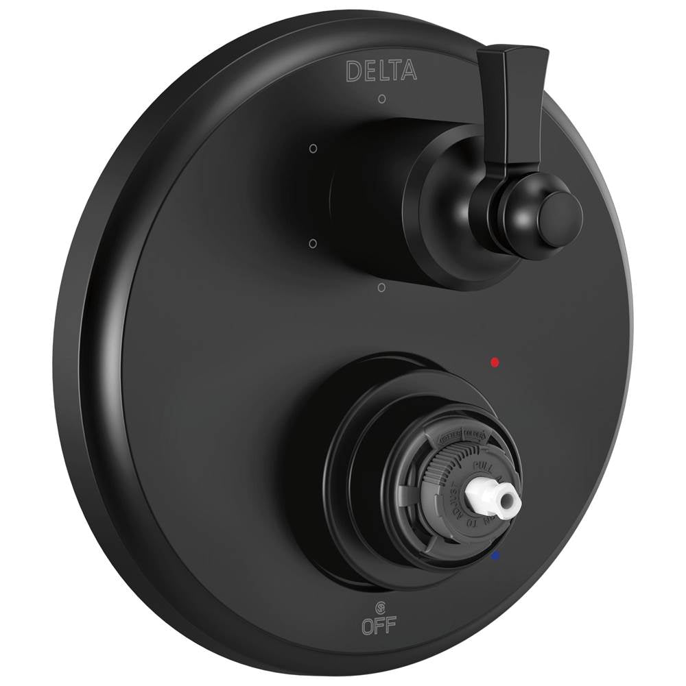 Delta Faucet - DorvalE Traditional 2-Handle Monitor 14 Series Valve Trim with 6 Setting Diverter - Matte Black