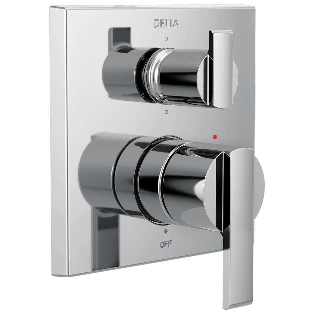 Delta Faucet - Ara Angular Modern Monitor 14 Series Valve Trim with 6-Setting Integrated Diverter - Chrome