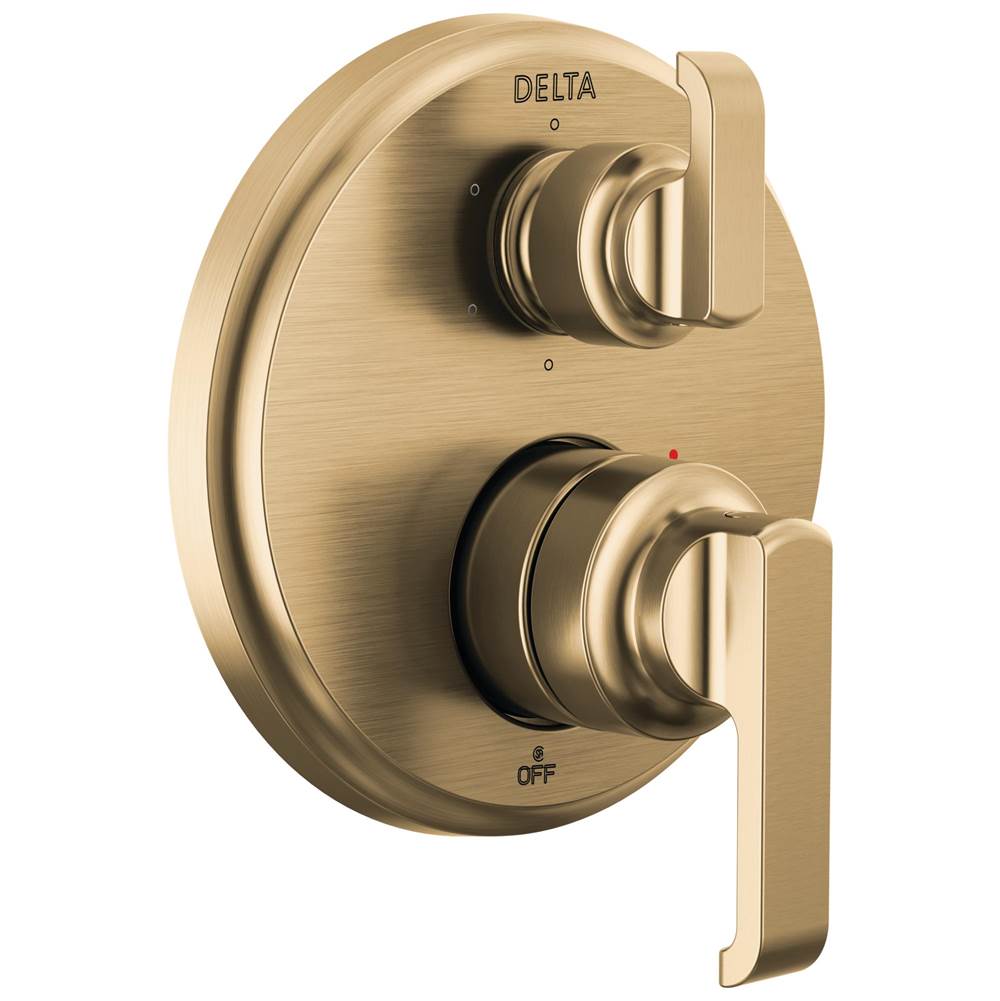Delta Faucet - TetraE 14 Series Integrated Diverter Trim with 6-Setting - Lumicoat® Champagne Bronze