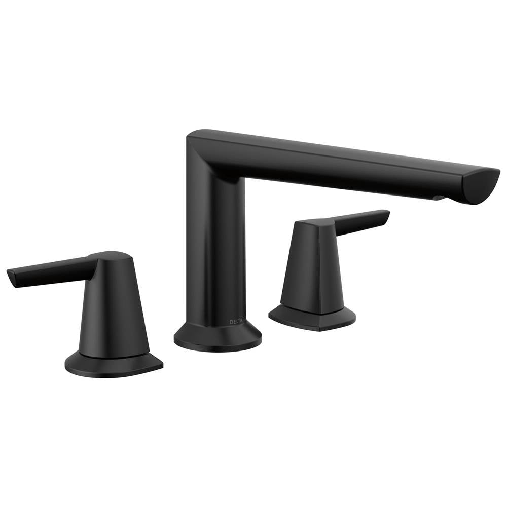 Delta Faucet - GaleonE 3-Hole Roman Tub Trim - Matte Black