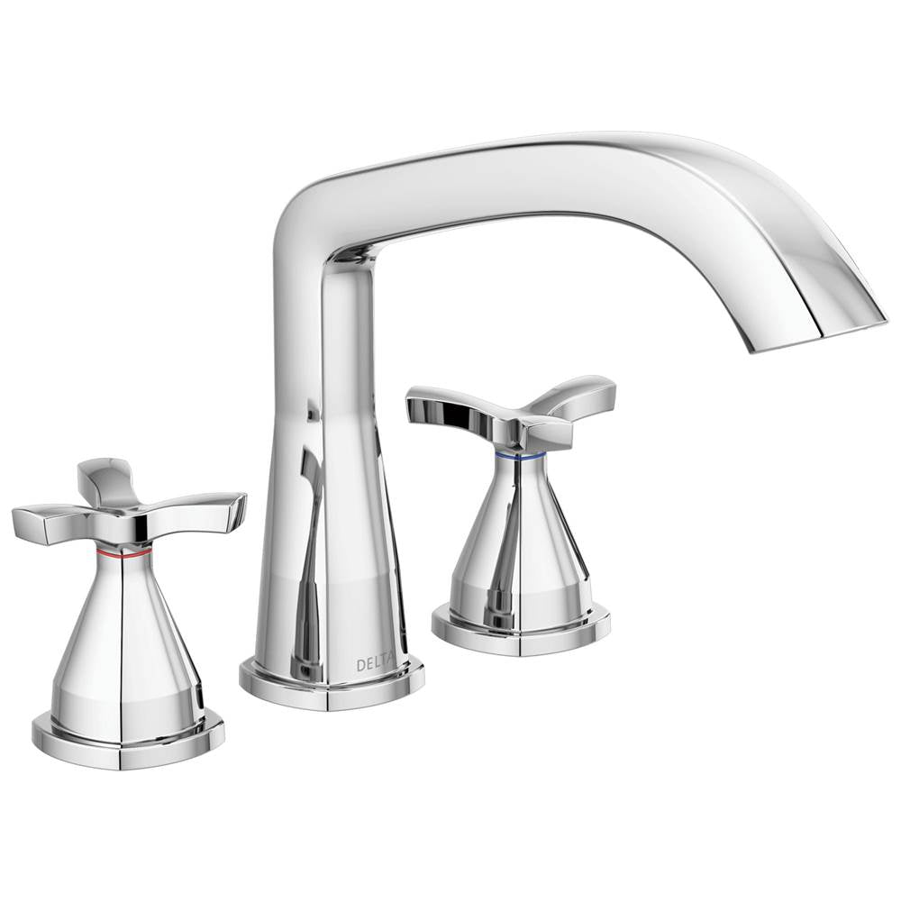 Delta Faucet - Stryke Three Hole Roman Tub Trim - Lumicoat Chrome
