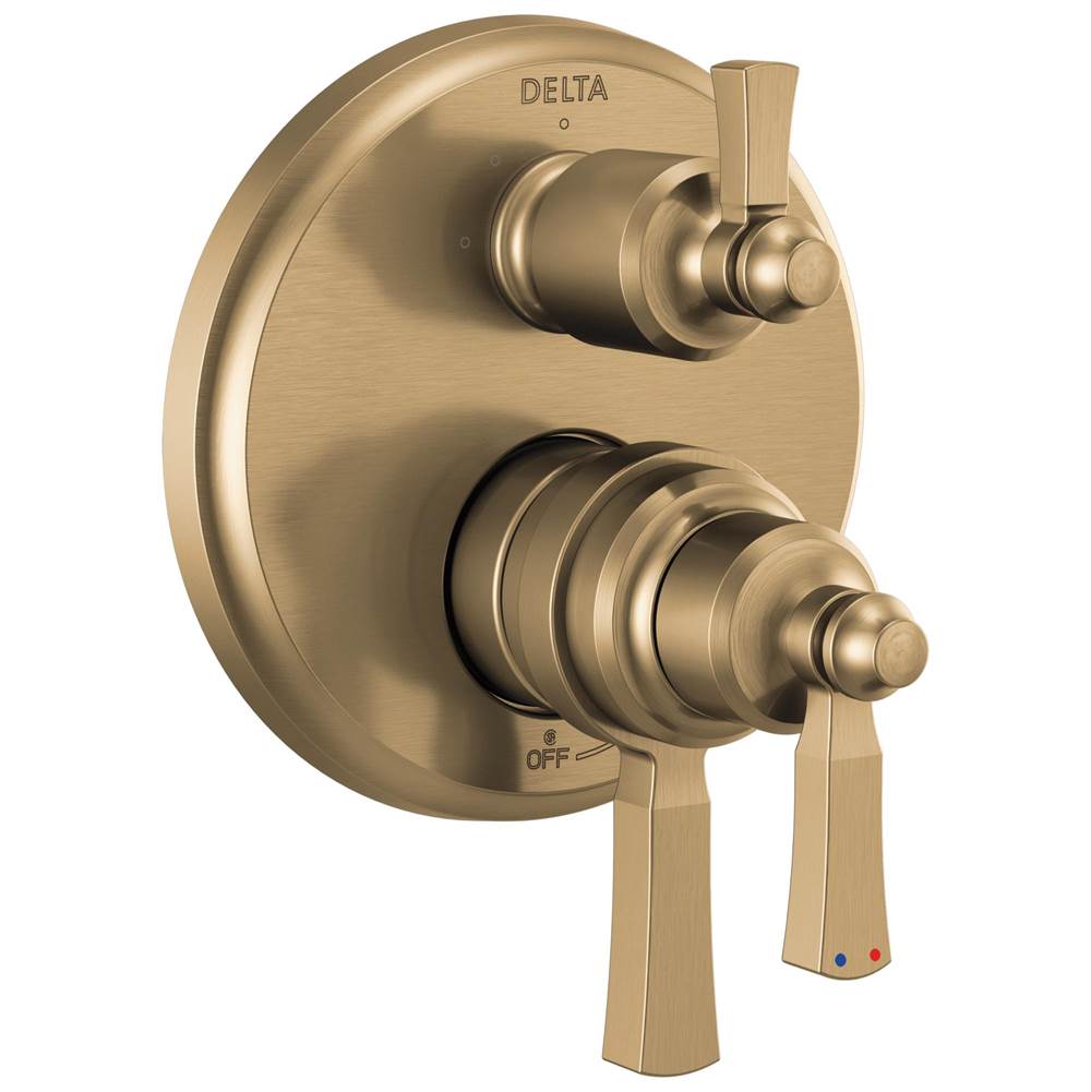 Delta Faucet - DorvalE Traditional 2-Handle Monitor 17 Series Valve Trim with 3 Setting Diverter - Champagne Bronze