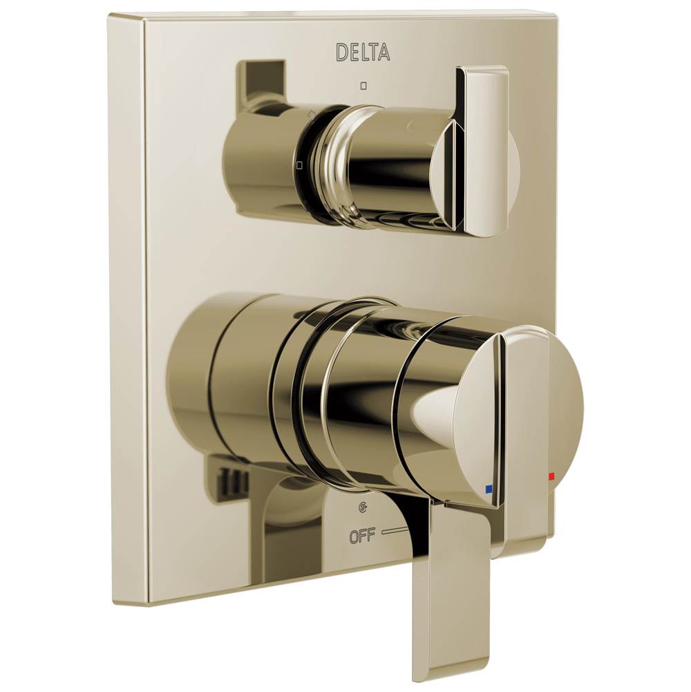 Delta Faucet - Ara Angular Modern Monitor 17 Series Valve Trim with 3-Setting Integrated Diverter - Polished Nickel