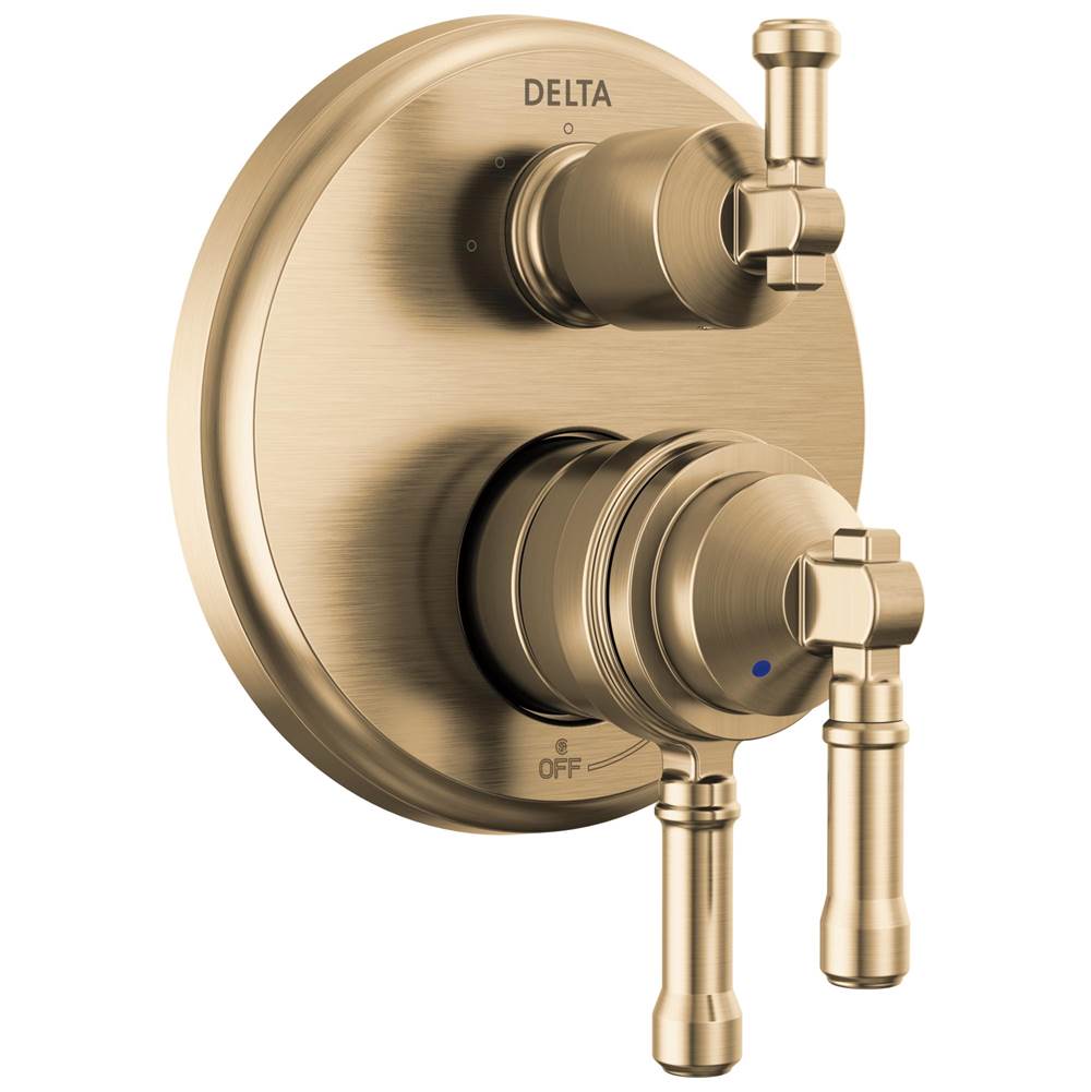 Delta Faucet - BroderickE 17 Series Integrated Diverter Trim 3-Setting - Lumicoat® Champagne Bronze