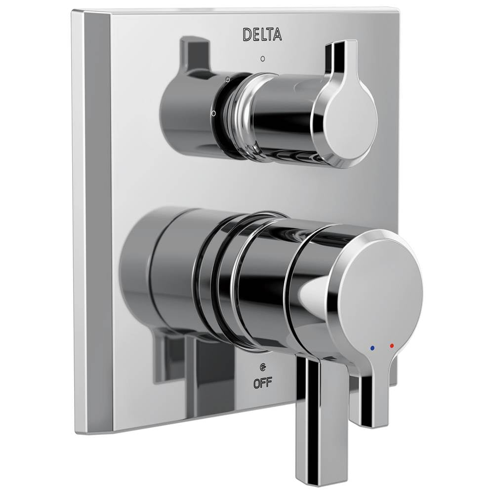 Delta Faucet - PivotalE 17 Series Integrated Diverter Trim - 3 Function Diverter - Lumicoat® Chrome