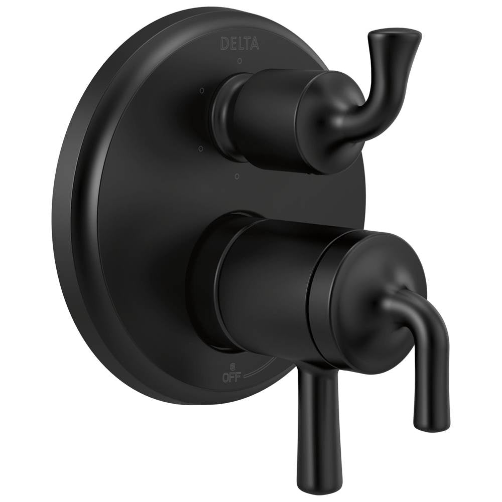 Delta Faucet - KayraE 2-Handle Monitor 17 Series Valve Trim with 3- or 6- Setting Diverter - Matte Black