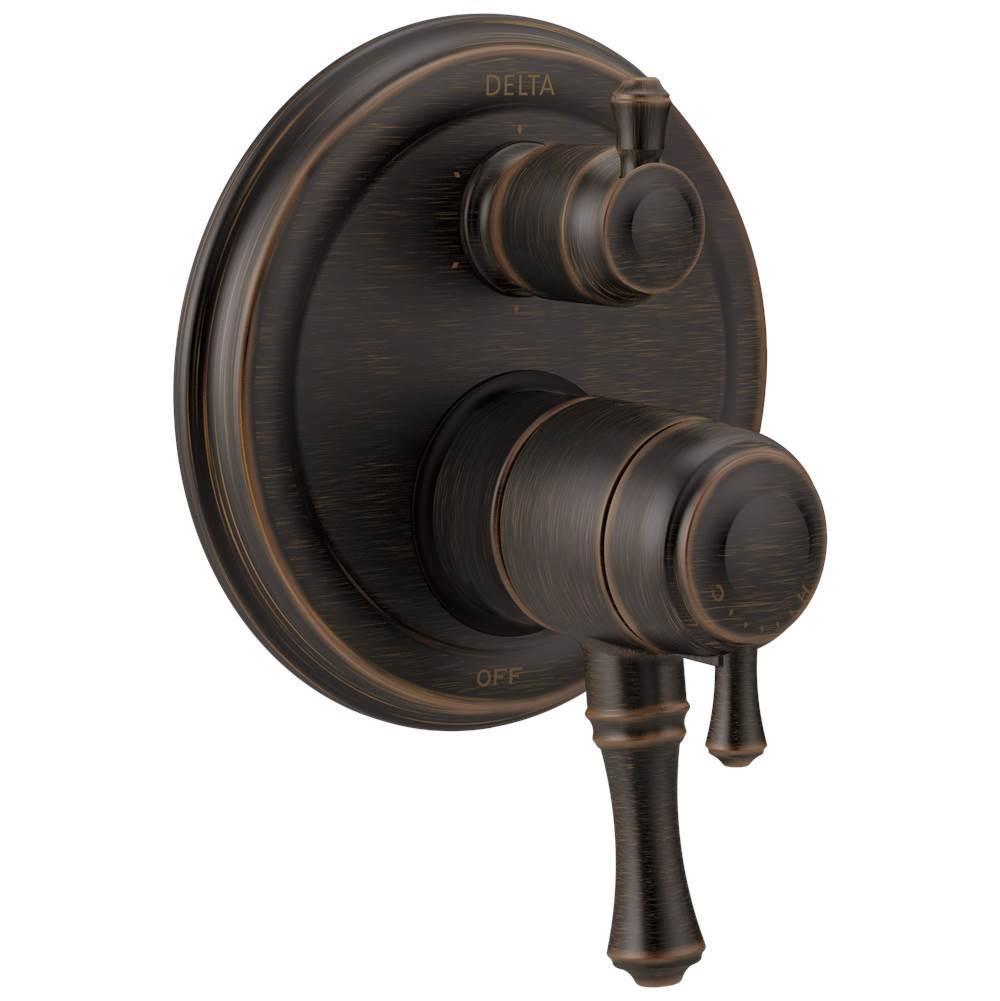 CassidyE Traditional 2-Handle Monitor 17 Series Valve Trim with 6-Setting Integrated Diverter