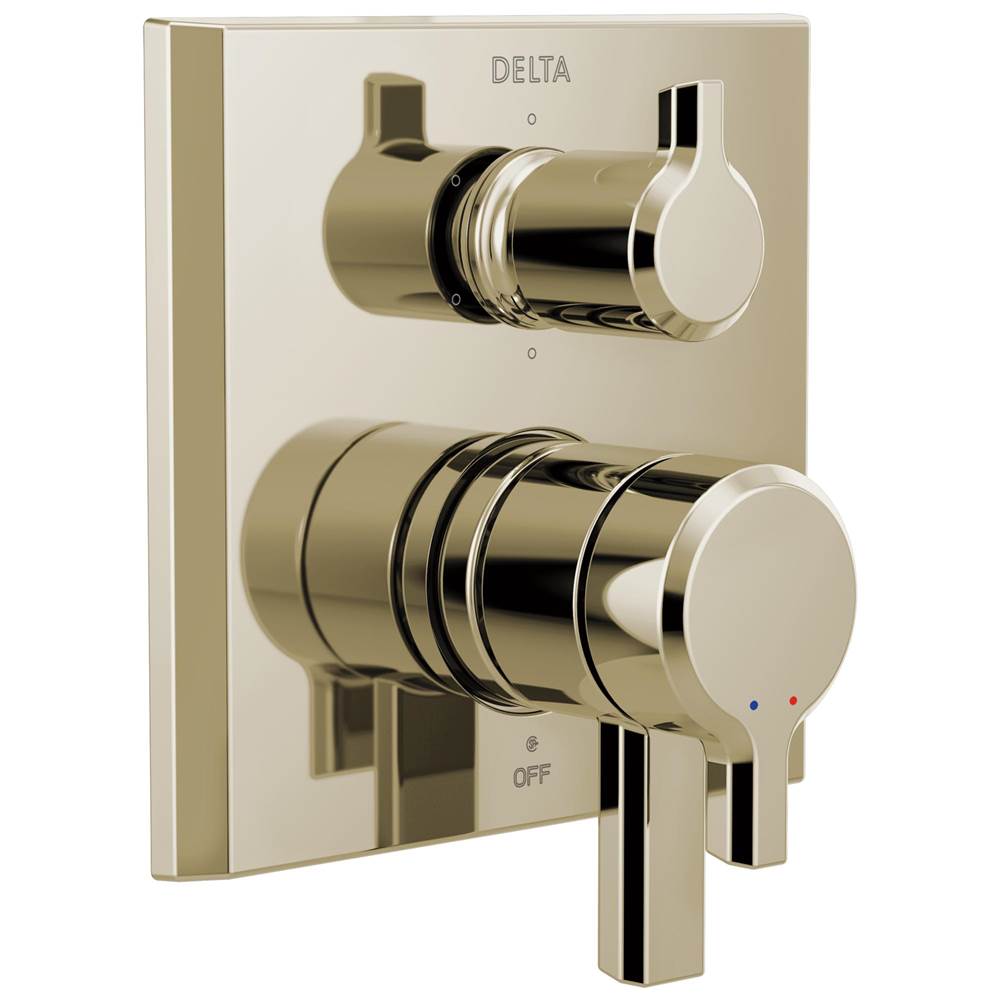 Delta Faucet - PivotalE 2-Handle Monitor 17 Series Valve Trim with 6-Setting Diverter - Lumicoat® Polished Nickel