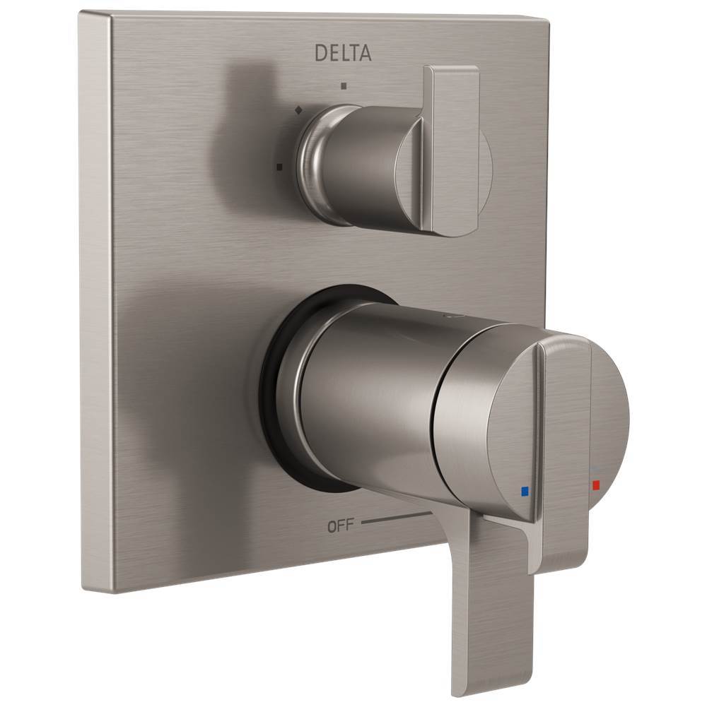 Ara Angular Modern TempAssure 17T Series Valve Trim with 3-Setting Integrated Diverter