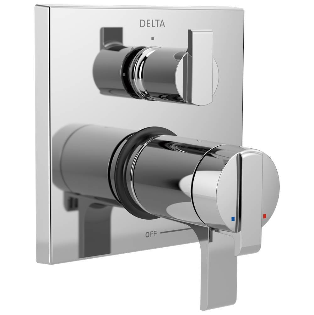 Ara Angular Modern TempAssure 17T Series Valve Trim with 3-Setting Integrated Diverter