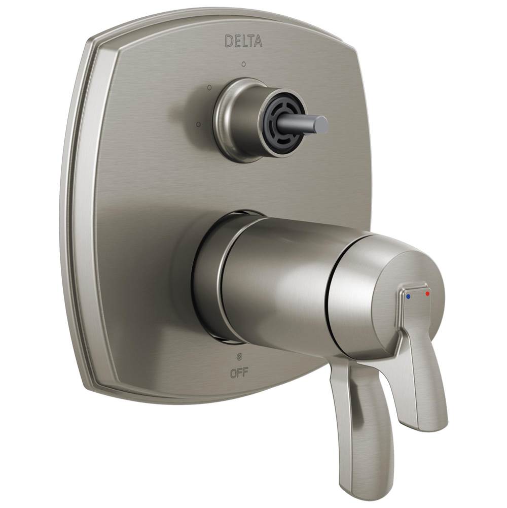 Delta Faucet - Stryke 17 Thermostatic Integrated Diverter Trim with Three Function Diverter Less Diverter Handle - Lumicoat Stainless