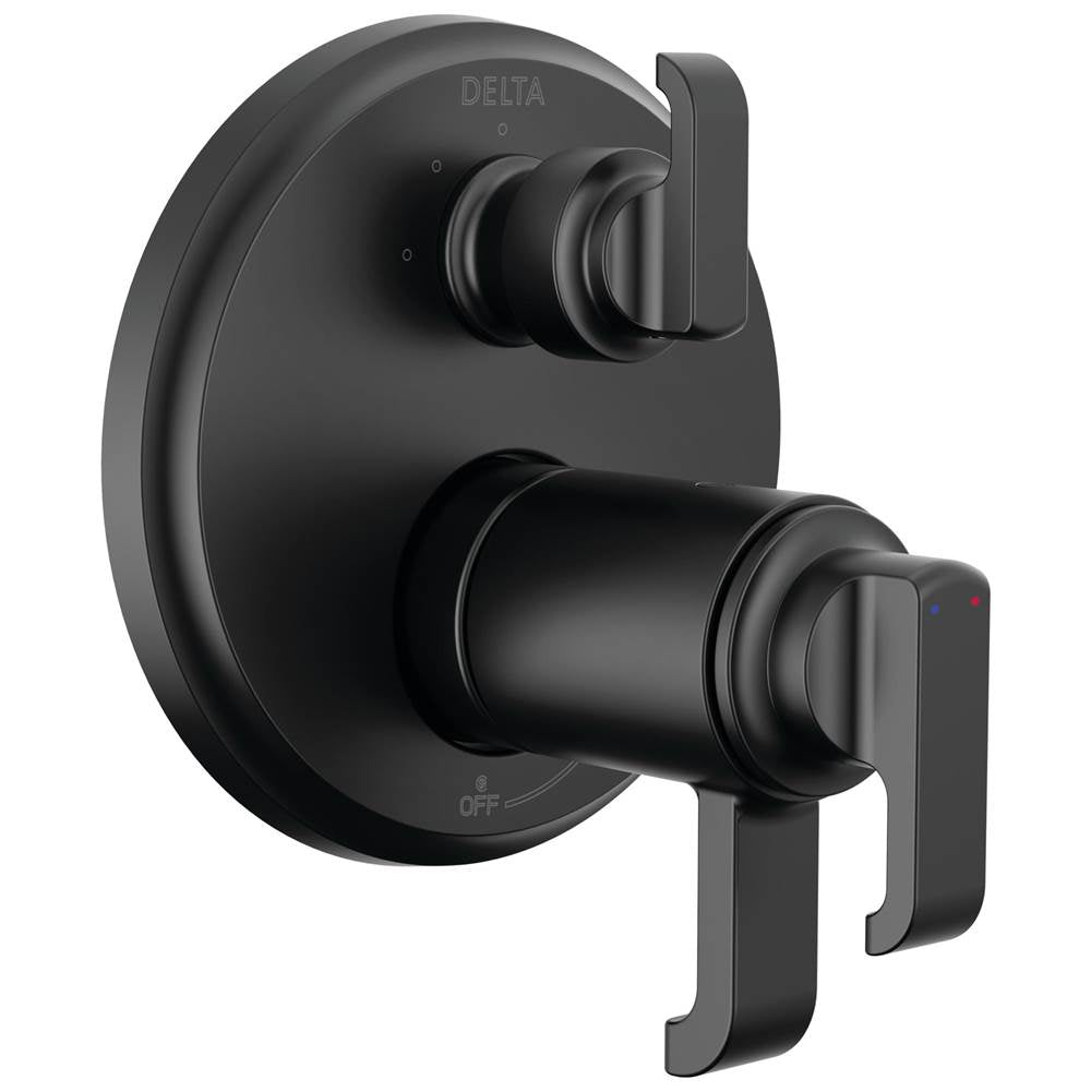 Delta Faucet - TetraE TempAssure 17T Series Integrated Diverter Trim with 3-Setting - Matte Black