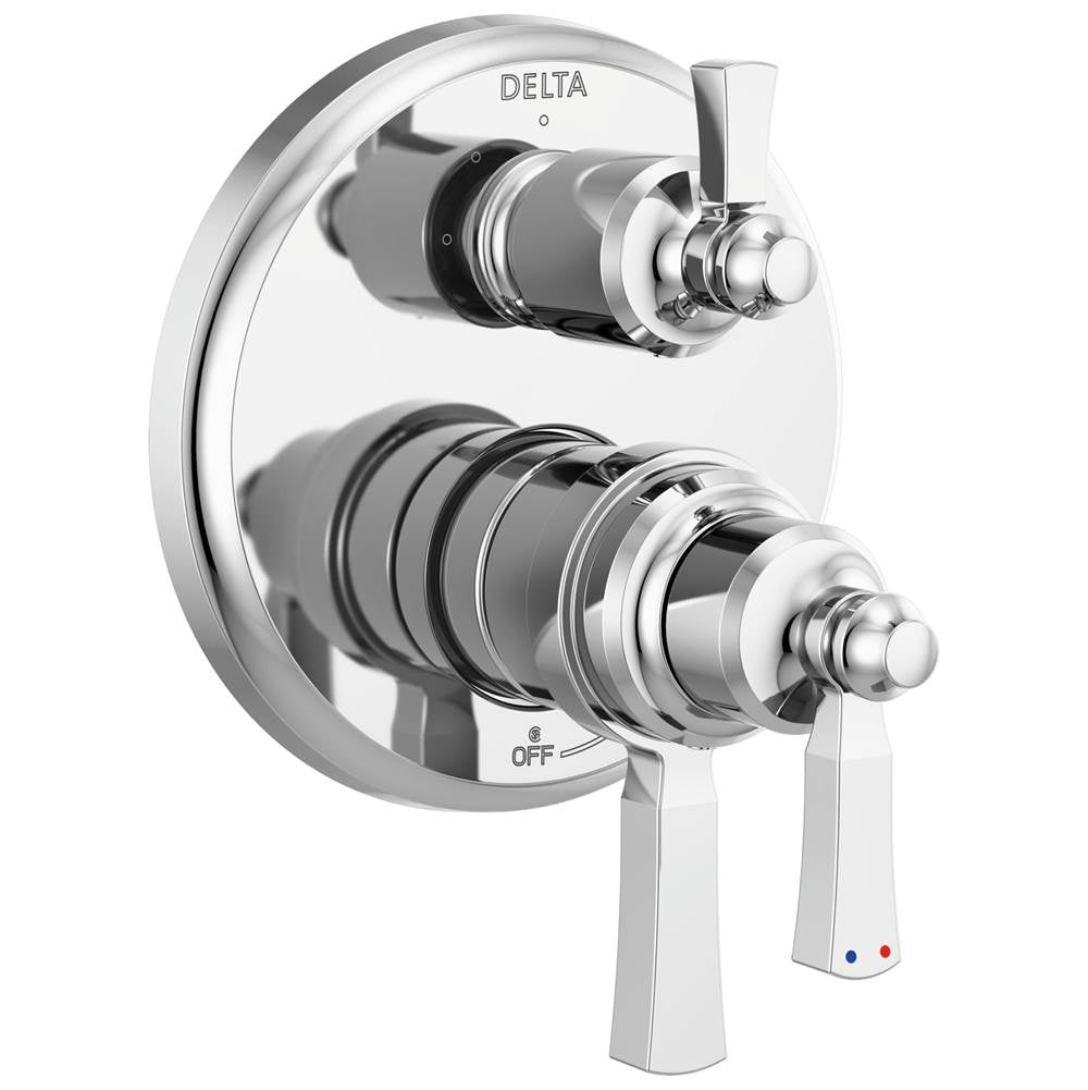 Delta Faucet - DorvalE Traditional 2-Handle Monitor 17T Series Valve Trim with 6 Setting Diverter - Chrome