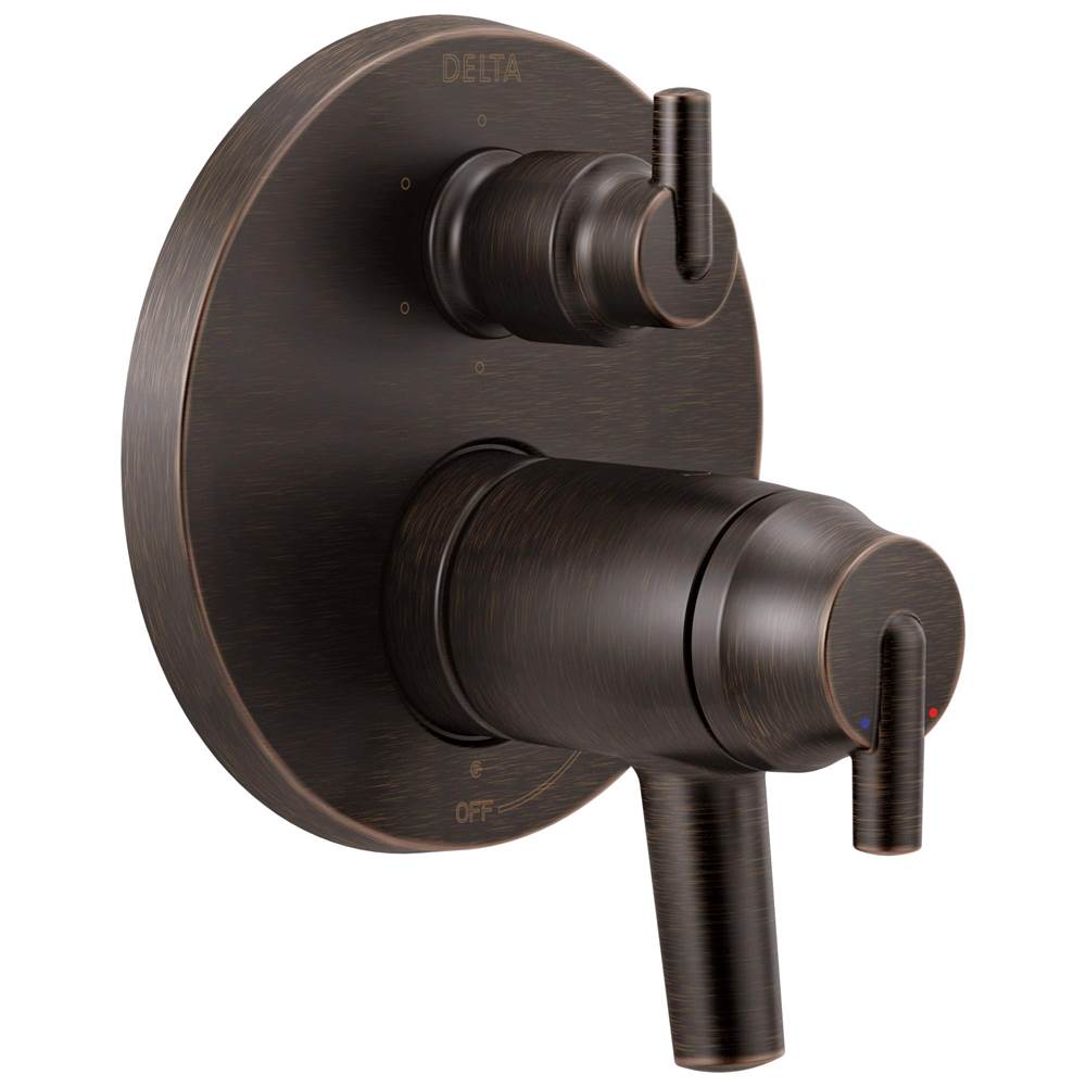 Delta Faucet - Trinsic Contemporary Two Handle TempAssure 17T Series Valve Trim with 6-Setting Integrated Diverter - Venetian Bronze
