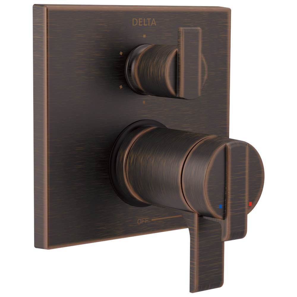 Ara Angular Modern TempAssure 17T Series Valve Trim with 6-Setting Integrated Diverter