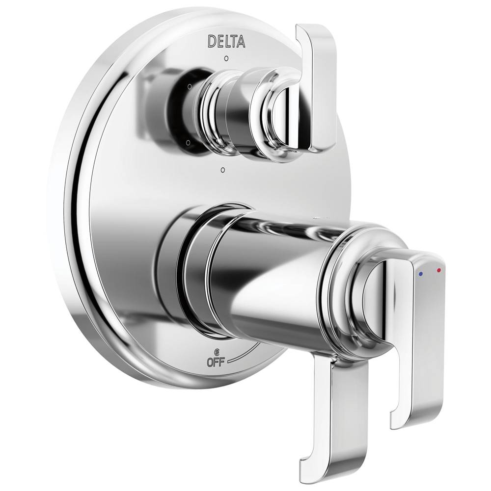 Delta Faucet - TetraE TempAssure 17T Series Integrated Diverter Trim with 6-Setting - Lumicoat® Chrome