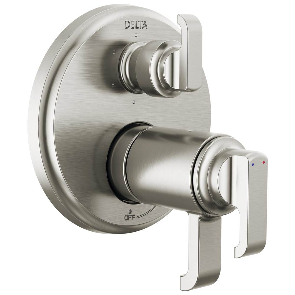 Delta Faucet - TetraE TempAssure 17T Series Integrated Diverter Trim with 6-Setting - Lumicoat® Stainless