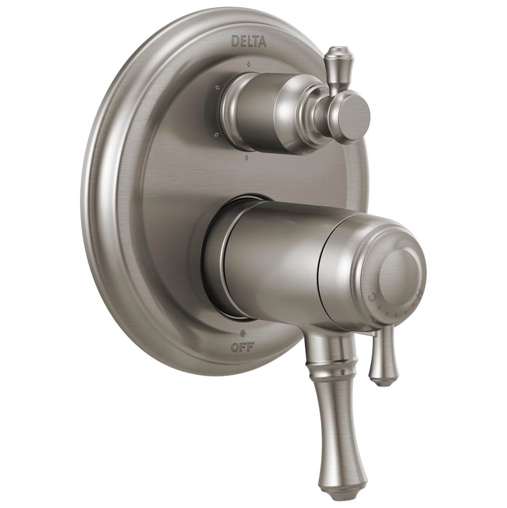 Delta Faucet - CassidyE Traditional 2-Handle TempAssure 17T Series Valve Trim with 6-Setting Integrated Diverter - Stainless