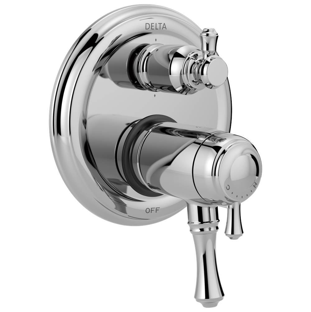 CassidyE Traditional 2-Handle TempAssure 17T Series Valve Trim with 6-Setting Integrated Diverter