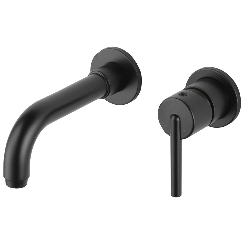 Delta Faucet - Trinsic Single Handle Wall Mount Bathroom Faucet Trim - Matte Black