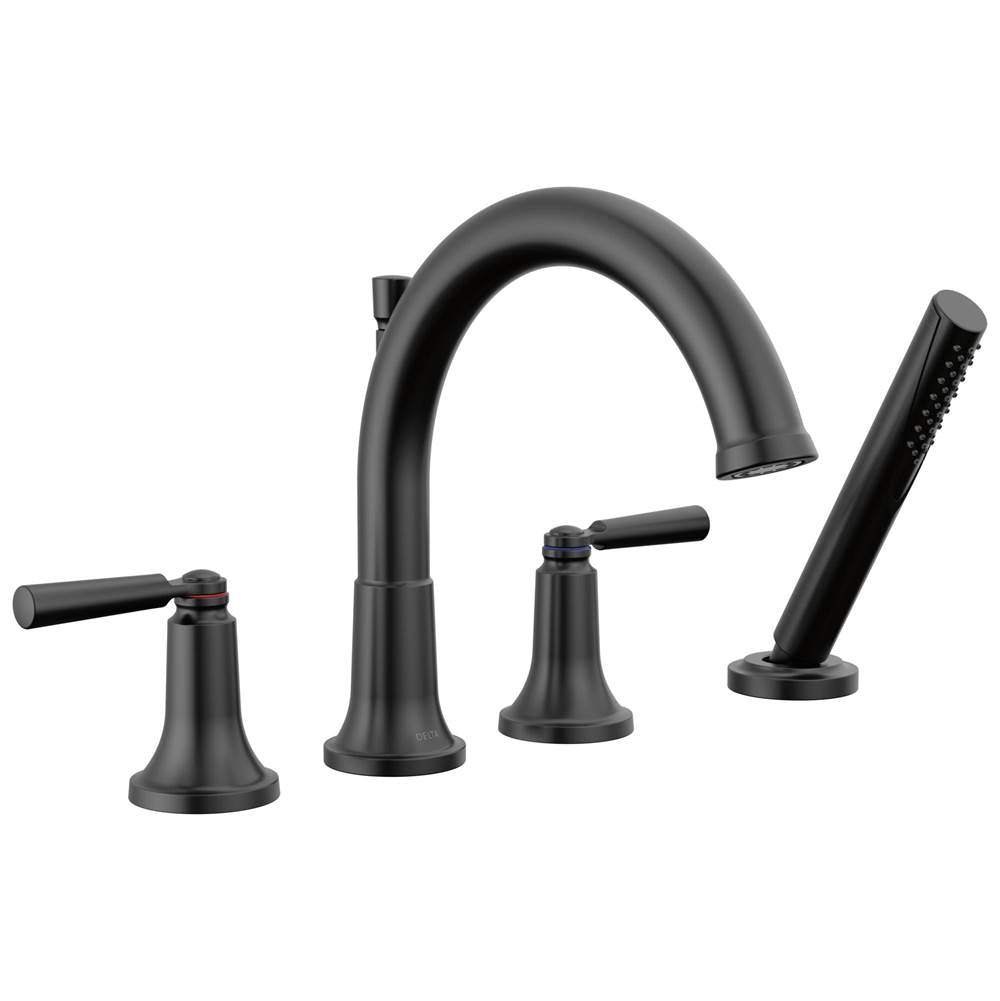Delta Faucet - SaylorE Roman Tub Trim with Hand Shower - Matte Black