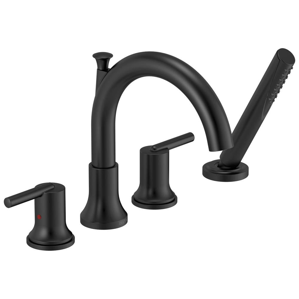 Delta Faucet - Trinsic Roman Tub Trim with Hand Shower - Matte Black