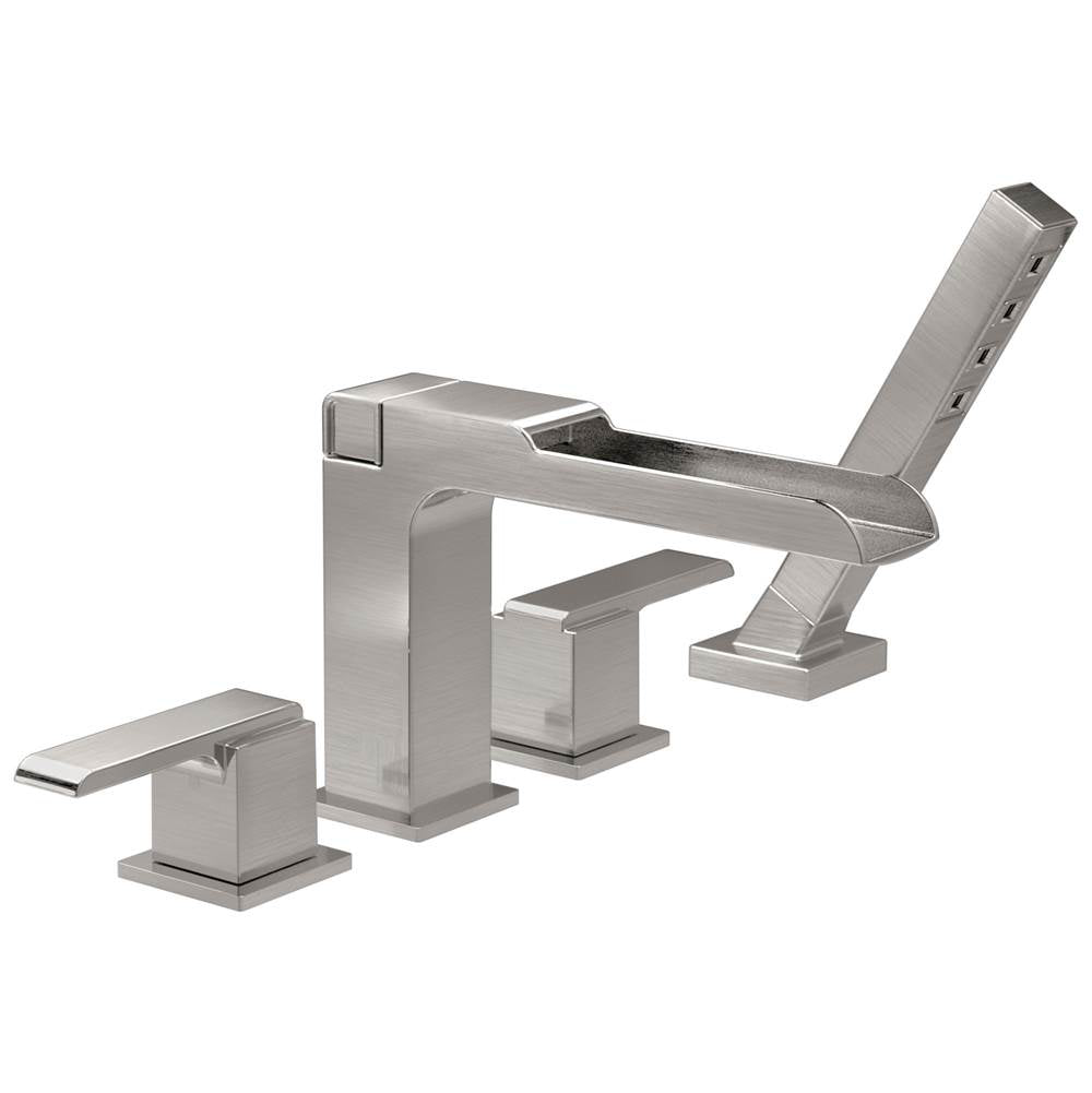 Delta Faucet - Ara Channel Roman Tub With Hand Shower Trim - Stainless