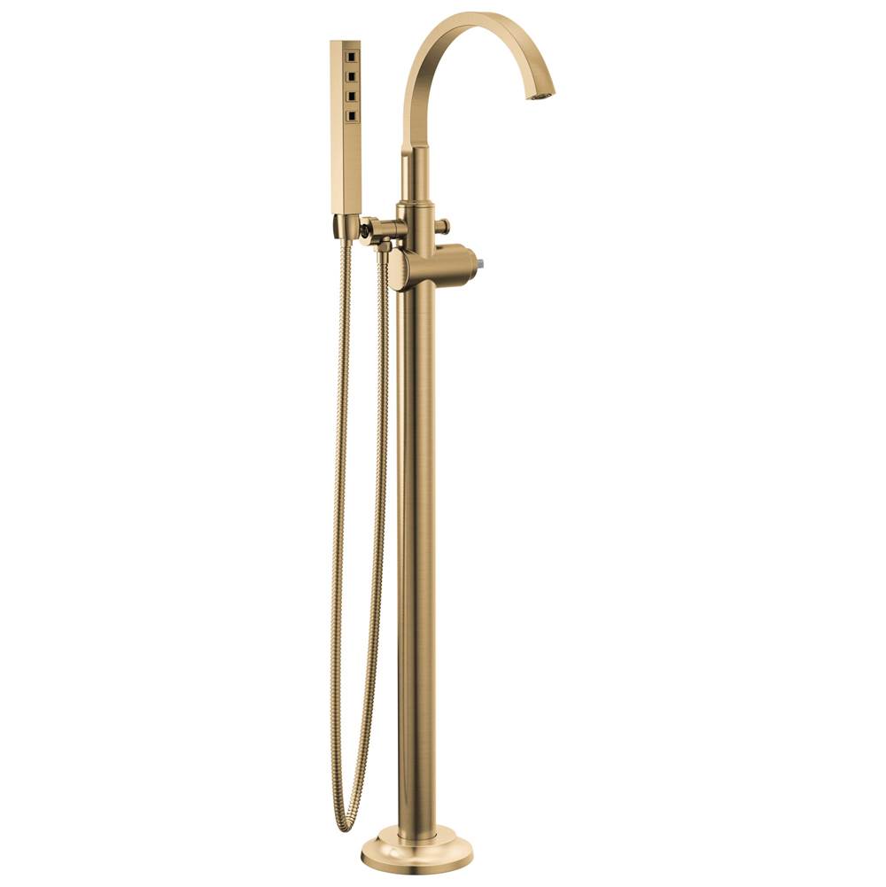 Delta Faucet - TetraE Floor Mount Tub Filler Trim - Lumicoat® Champagne Bronze
