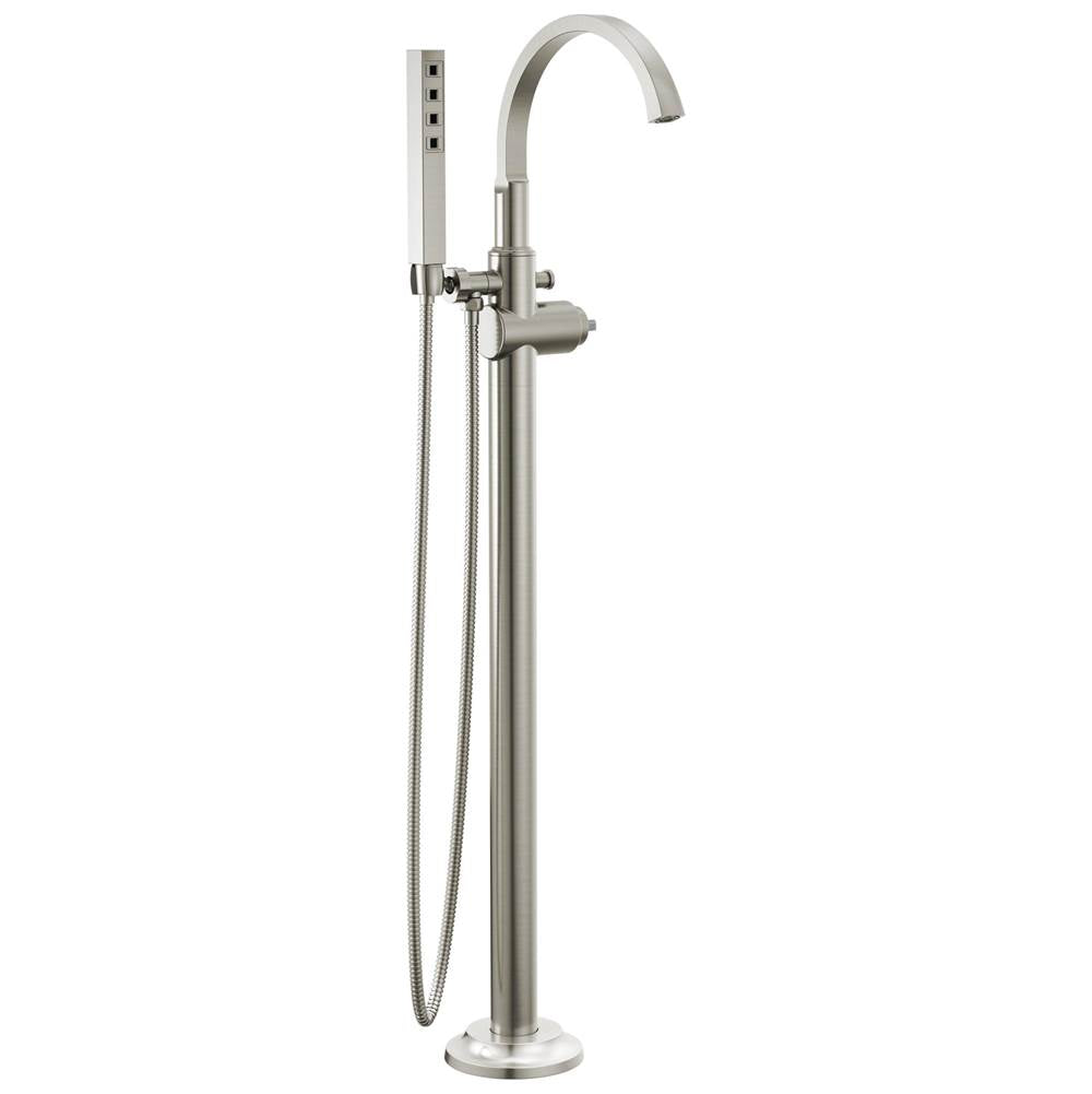 Delta Faucet - TetraE Floor Mount Tub Filler Trim - Lumicoat® Stainless