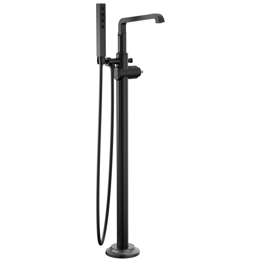 Delta Faucet - TetraE Floor Mount Tub Filler Trim - Matte Black