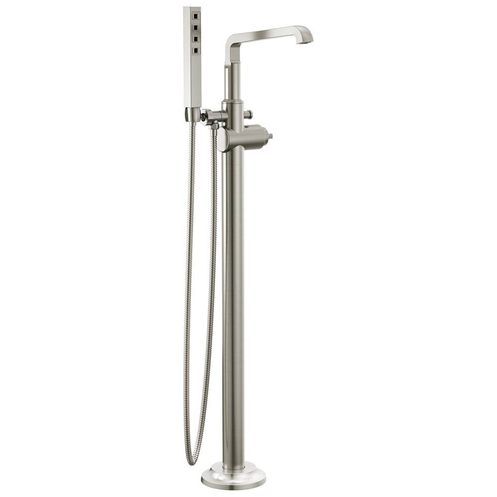 Delta Faucet - TetraE Floor Mount Tub Filler Trim - Lumicoat® Stainless