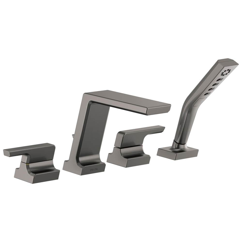 Delta Faucet - PivotalE Roman Tub with Hand Shower Trim - Lumicoat® Black Stainless