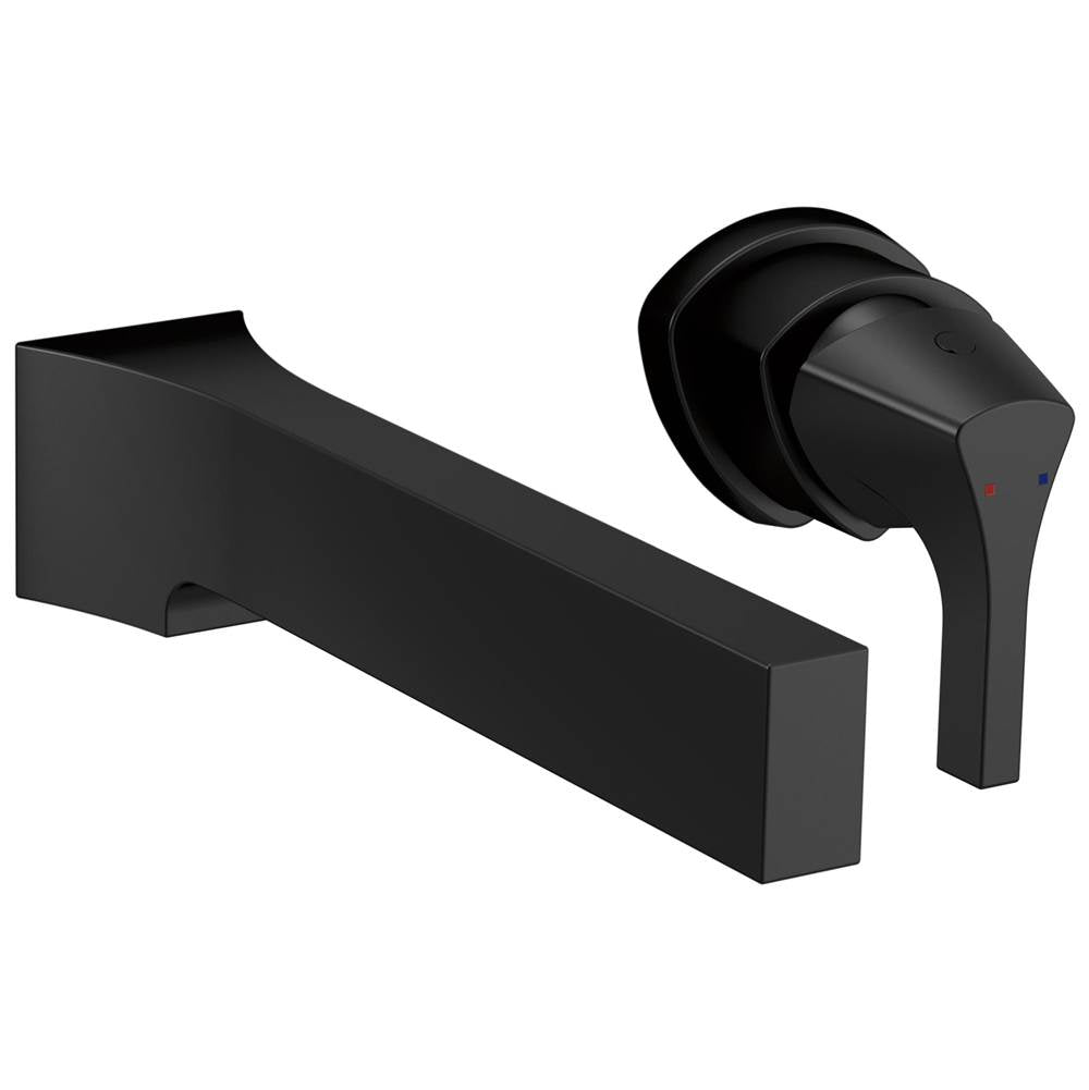 Delta Faucet - Zura Single Handle Wall Mount Bathroom Faucet Trim - Matte Black