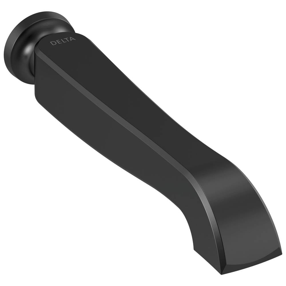 Delta Faucet - DorvalE Two Handle Wall Mount Tub Filler - Less Handles - Matte Black