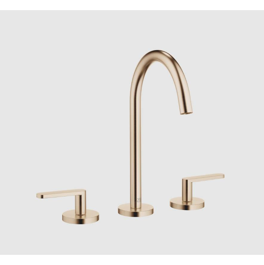 Dornbracht - META Three-hole lavatory mixer with drain - Brushed Light Gold - Brushed Light Gold