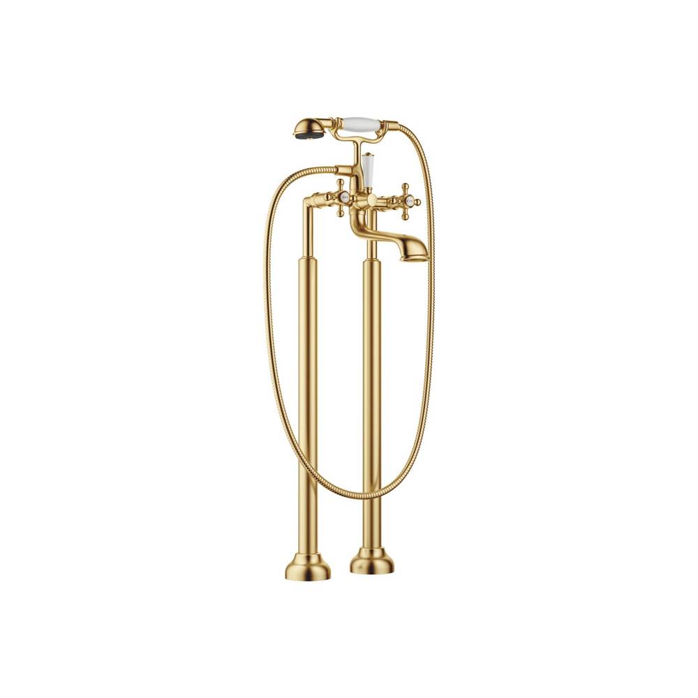 Dornbracht - Madison Two-Hole Tub Mixer For Freestanding Installation With Hand Shower Set In Brushed Durabrass - Brushed Durabrass