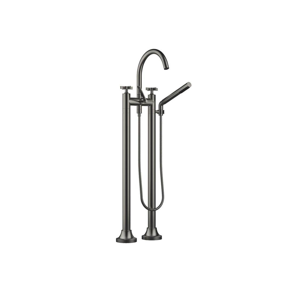 Dornbracht - VAIA Two-Hole Tub Mixer For Freestanding Installation With Hand Shower Set In Dark Platinum Matte - Dark platinum matte