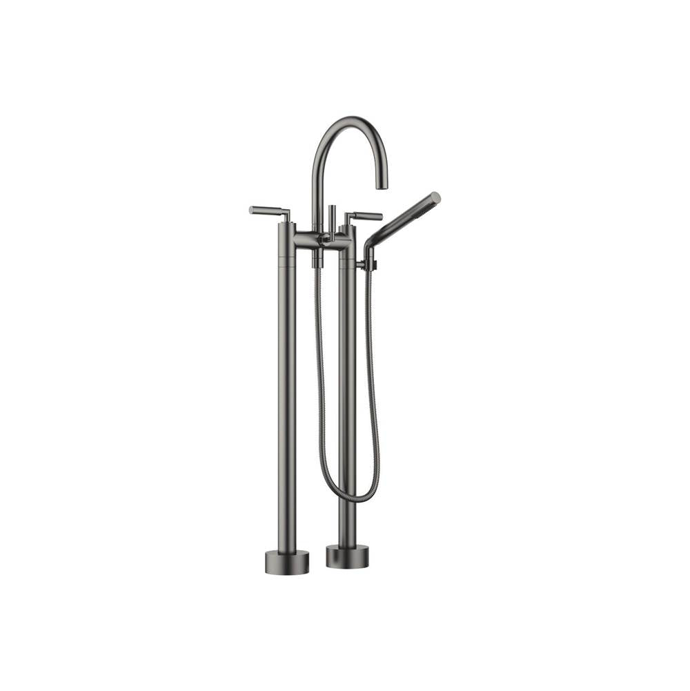 Dornbracht - Tara Two-Hole Tub Mixer For Freestanding Installation With Hand Shower Set In Dark Platinum Matte - Dark platinum matte