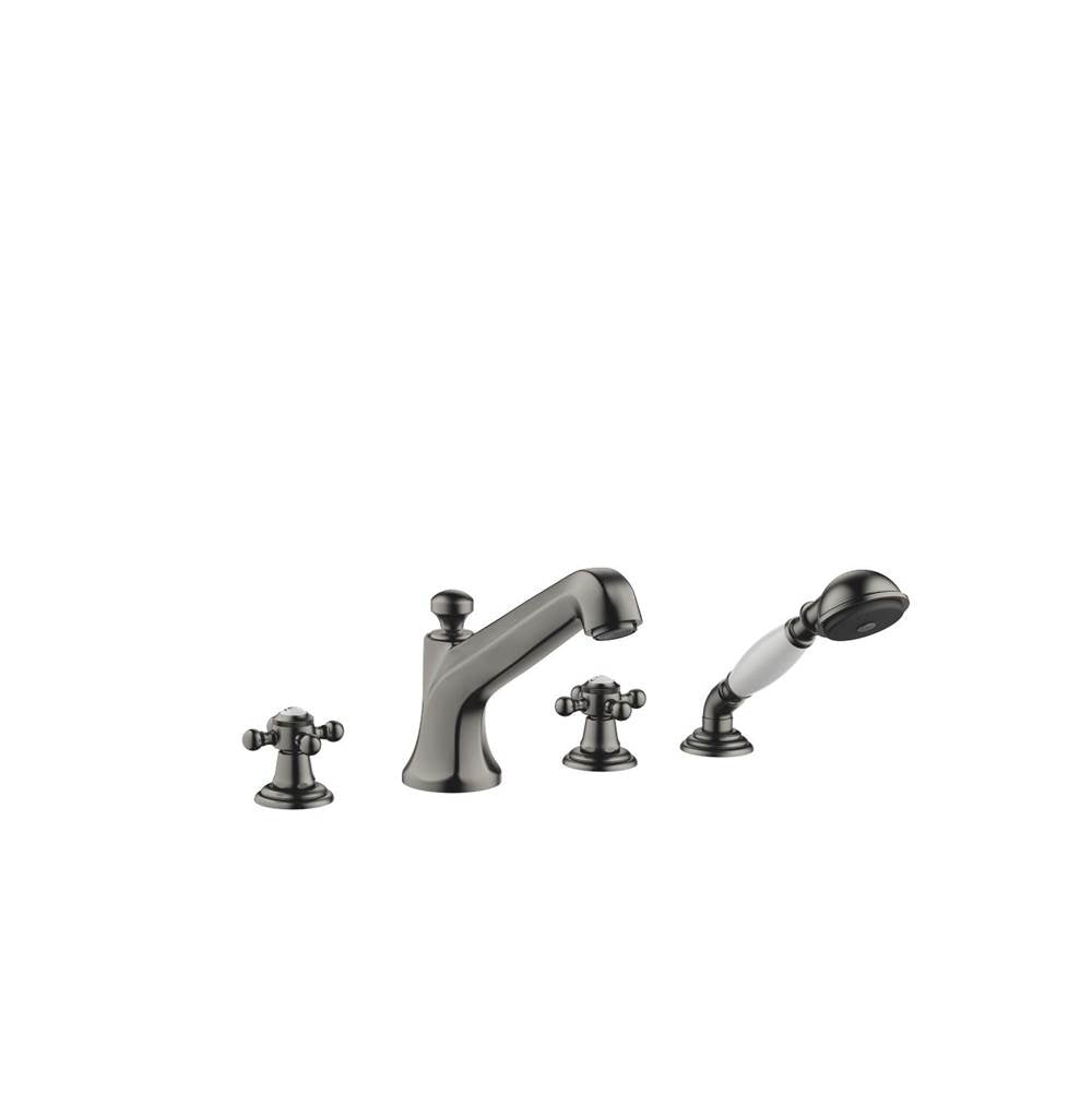 Dornbracht - Madison Deck-Mounted Tub Mixer, With Hand Shower Set For Deck-Mounted Tub Installation In Dark Platinum Matte - Dark platinum matte
