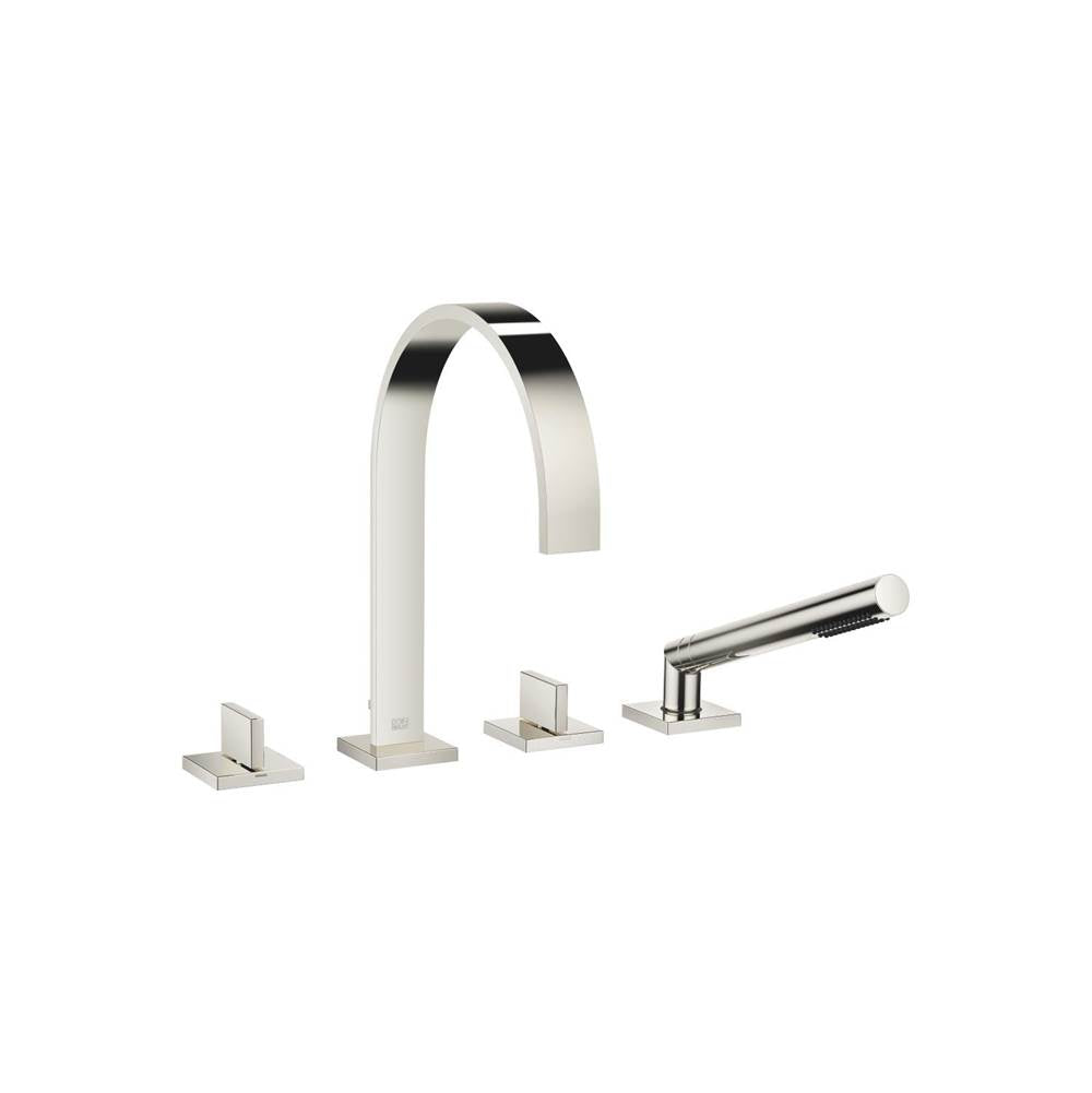 Dornbracht - MEM Deck-Mounted Tub Mixer, With Hand Shower Set For Deck-Mounted Tub Installation In Platinum - Platinum