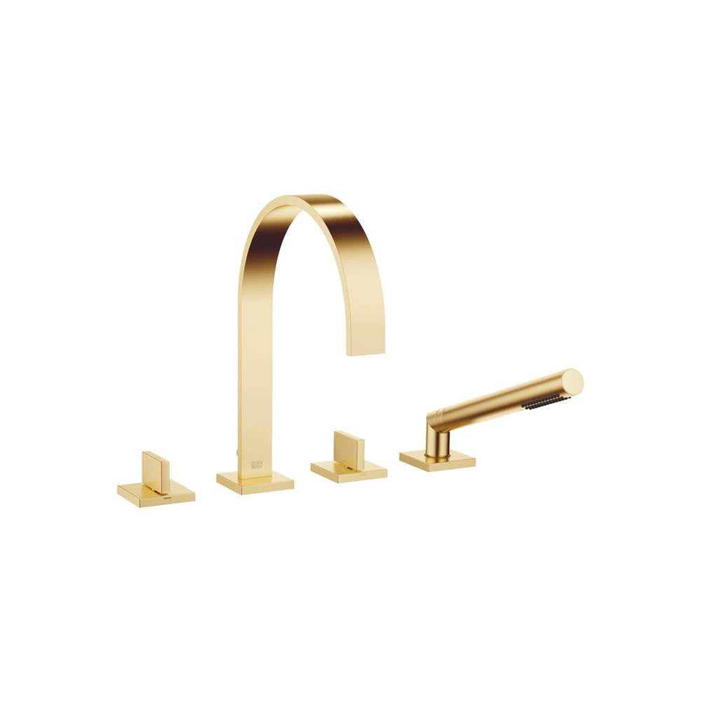 Dornbracht - MEM Deck-Mounted Tub Mixer, With Hand Shower Set For Deck-Mounted Tub Installation In Brushed Durabrass - Brushed Durabrass