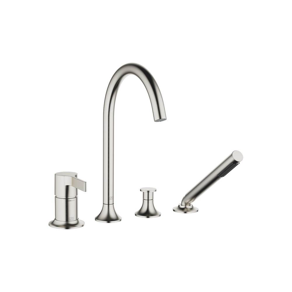 Dornbracht - VAIA Deck-Mounted Tub Mixer, With Hand Shower Set For Deck-Mounted Tub Installation In Platinum Matte - Platinum Matte