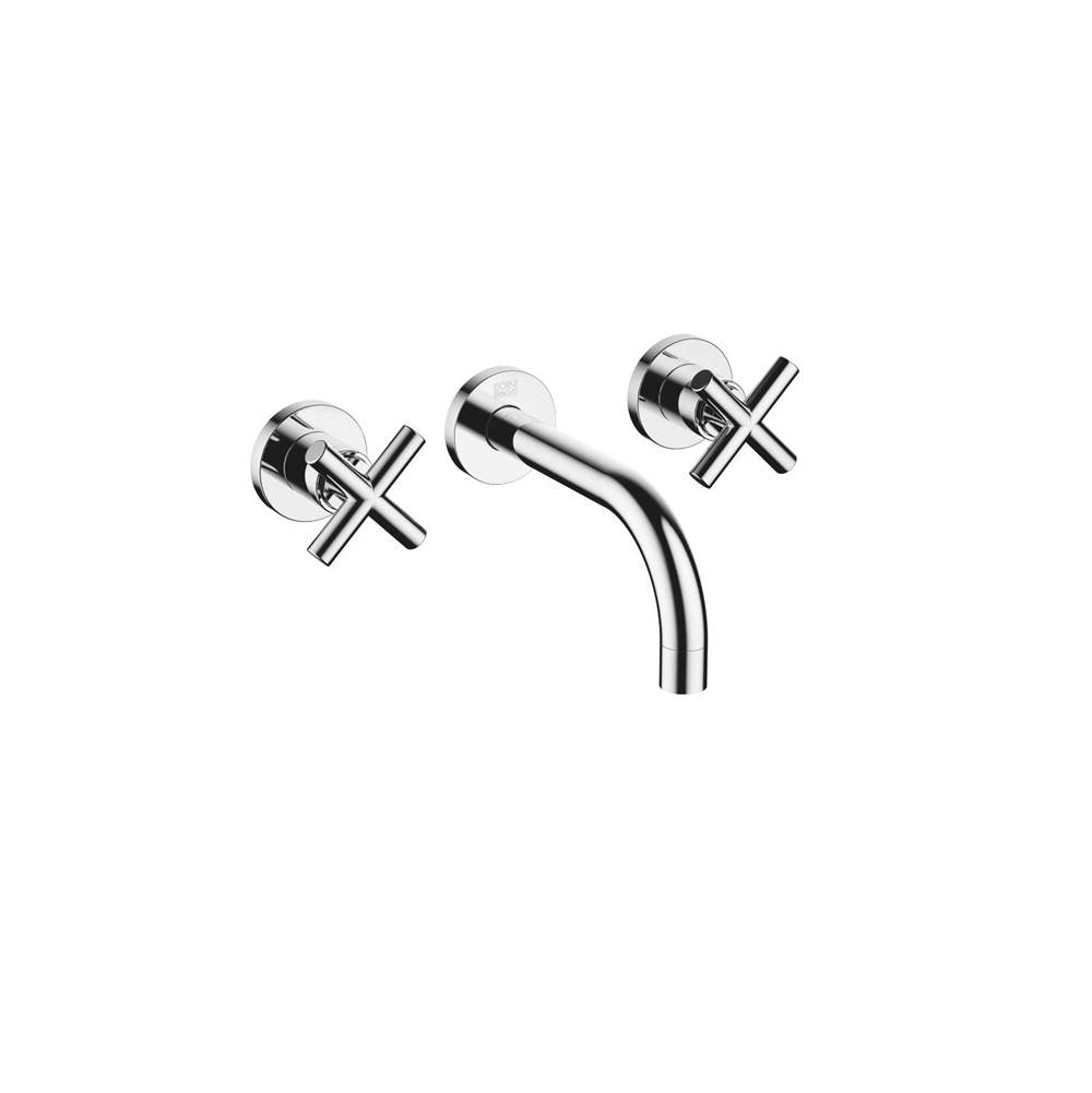 Dornbracht - Wall-Mounted Three-Hole Lavatory Mixer Without Drain In Brushed Durabrass - Brushed Durabrass