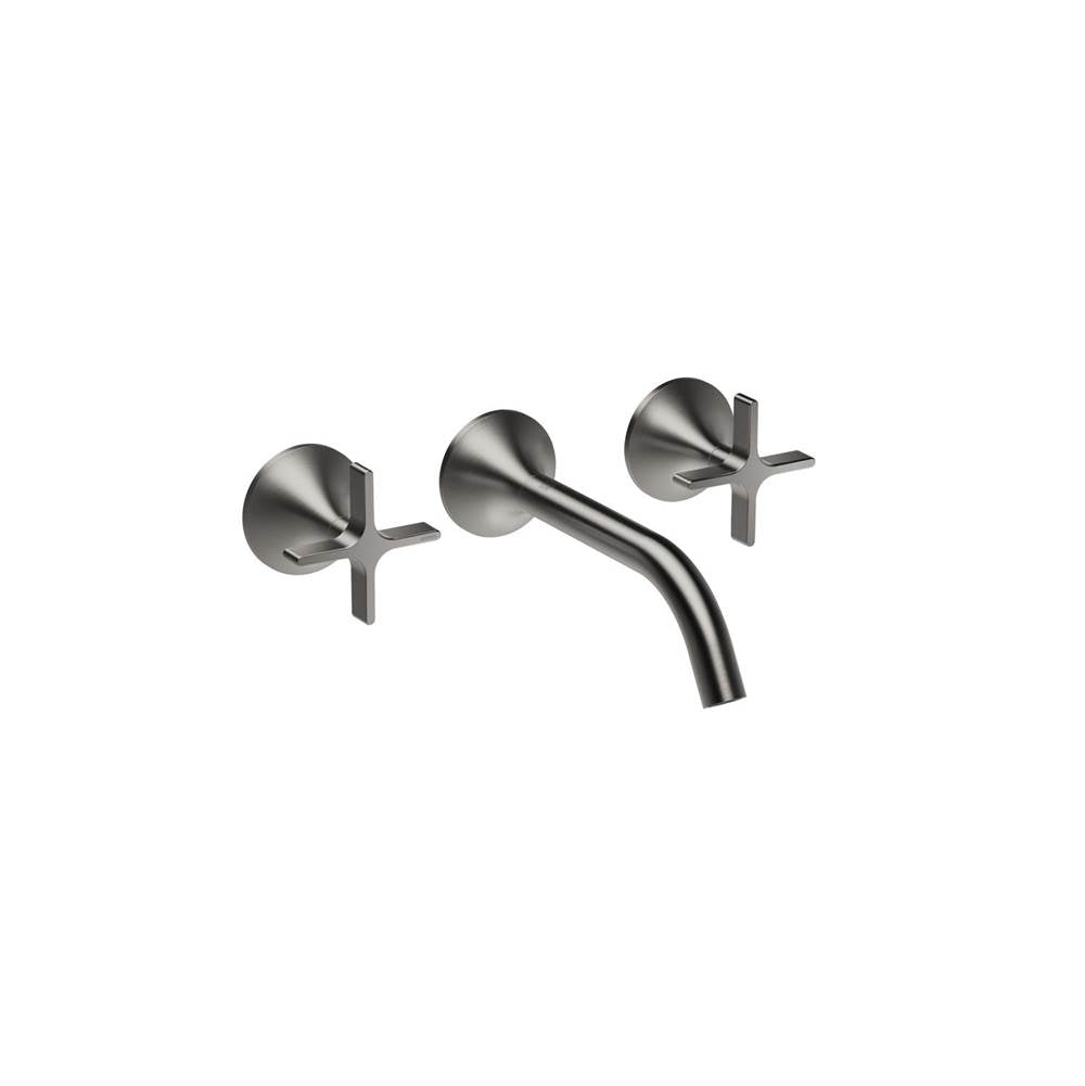 Dornbracht - VAIA Wall-Mounted Three-Hole Lavatory Mixer Without Drain In Dark Platinum Matte - Dark platinum matte