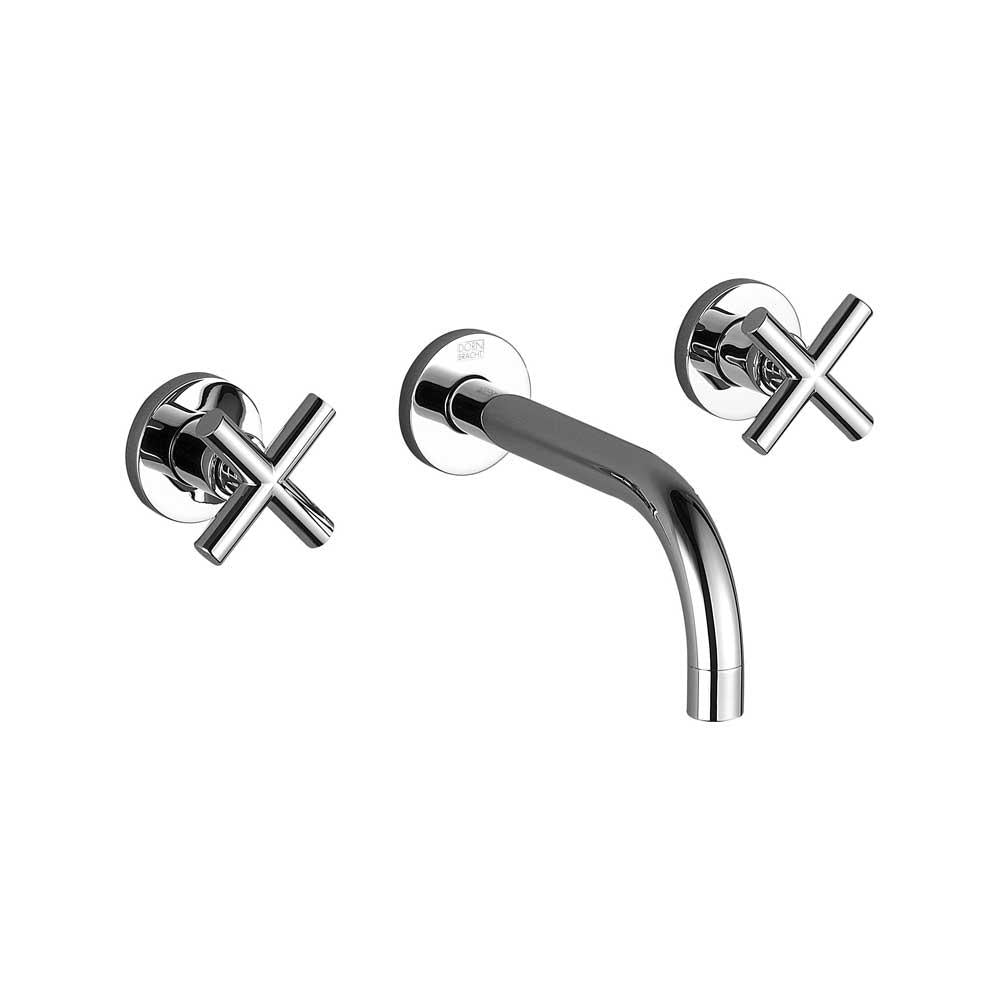 Dornbracht - Tara Wall-Mounted Three-Hole Lavatory Mixer Without Drain In Dark Platinum Matte - Dark platinum matte