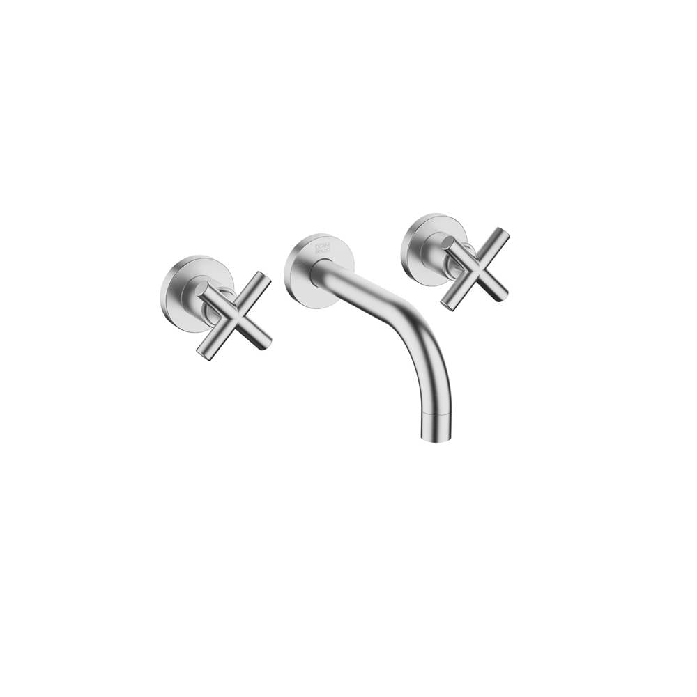 Dornbracht - Tara Wall-Mounted Three-Hole Lavatory Mixer Without Drain In Chrome Matte - Chrome Matte