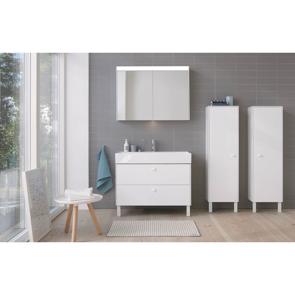 Brioso Two Drawer Floorstanding Vanity Unit Concrete Gray